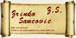 Zrinko Samčović vizit kartica